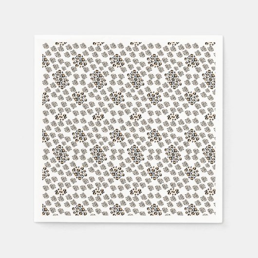 Luxe modern animalprint be brave girl servet (Voorkant)