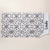 Luxe modern animalprint be brave girl strandlaken (Voorkant)