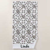 Luxe modern animalprint be brave girl strandlaken (Voorkant)