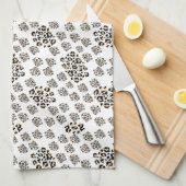 Luxe modern animalprint be brave girl theedoek (Quarter Fold)