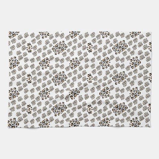 Luxe modern animalprint be brave girl theedoek (Horizontaal)