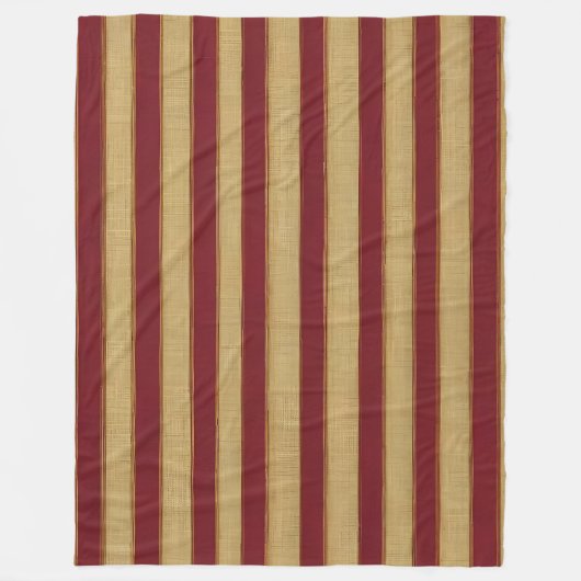 Luxe modern Bourgogne gouden linnen Collectie Fleece Deken (Voorkant)