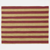 Luxe modern Bourgogne gouden linnen Collectie Fleece Deken (Voorkant (Horizontaal))