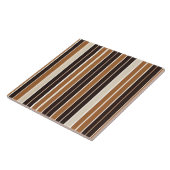 Luxe Modern Bruin Wit Linnen Textuur Collectie Tegeltje (Zijkant)