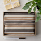 Luxe Modern Bruin Wit Linnen Textuur Collectie Tissuepapier (Geschenk)