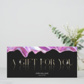 Luxe Modern Cadeaubon Cadeau Kaart toevoegen logo (Staand voorkant)