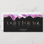 Luxe Modern Cadeaubon Cadeau Kaart toevoegen logo (Voorkant)