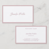 Luxe modern Calligrahy Script Minimalist elegant Visitekaartje (Voorkant / Achterkant)