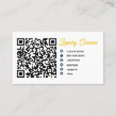 Luxe Modern Custom QR Code Beauty Visitekaartje (Achterkant)
