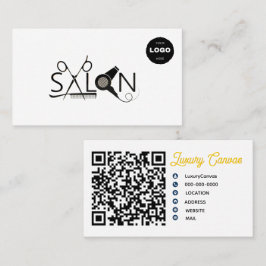 Luxe Modern Custom QR Code Beauty Visitekaartje