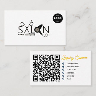 Luxe Modern Custom QR Code Beauty Visitekaartje