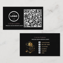 Luxe Modern Custom QR Code Beauty Visitekaartje