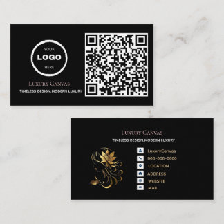 Luxe Modern Custom QR Code Beauty Visitekaartje