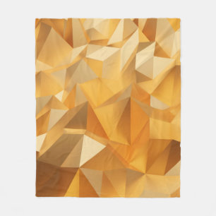 Luxe, modern design gouden veelhoek 3d re fleece deken