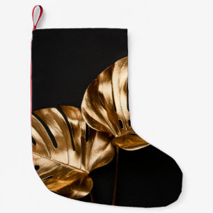 Luxe, modern design gouden veelhoek 3d re kleine kerstsok