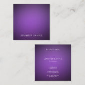 Luxe Modern Eenvoudig Elegant Paarse Sjabloon Vierkante Visitekaartje (Voorkant / Achterkant)