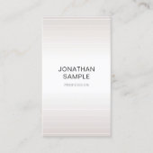 Luxe Modern Elegant Minimalistisch Plain Faux Silv Visitekaartje (Voorkant)