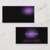 Luxe Modern Elegant Monogram Professionele Elite Visitekaartje (Voorkant / Achterkant)