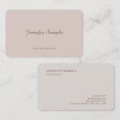 Luxe Modern Elegant Script Eenvoudige Sjabloon Visitekaartje (Voorkant / Achterkant)