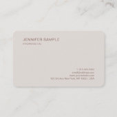 Luxe Modern Elegant Script Eenvoudige Sjabloon Visitekaartje (Achterkant)