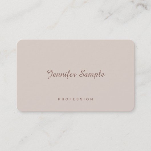 Luxe Modern Elegant Script Eenvoudige Sjabloon Visitekaartje (Voorkant)