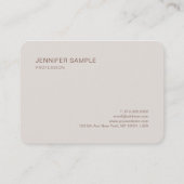 Luxe Modern Elegant Script Minimalist Plain Visitekaartje (Achterkant)