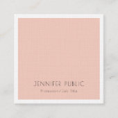 Luxe Modern Elegant Trendy Sjabloon Minimalist Vierkante Visitekaartje (Voorkant)