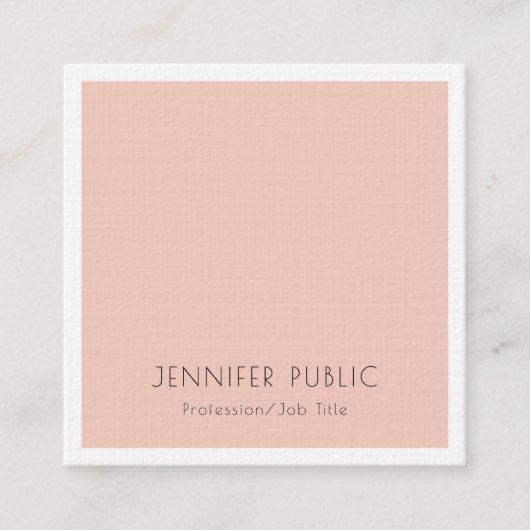 Luxe Modern Elegant Trendy Sjabloon Minimalist Vierkante Visitekaartje (Voorkant)