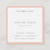 Luxe Modern Elegant Trendy Sjabloon Minimalist Vierkante Visitekaartje (Achterkant)