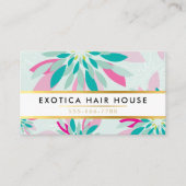 LUXE MODERN FLORAL Fluitje Flower Mint jade roze Visitekaartje (Voorkant)