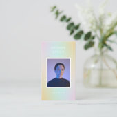 Luxe modern fotogradiënt limoen Visitekaartje (Staand voorkant)