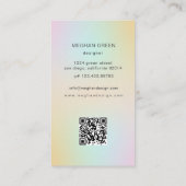 Luxe modern fotogradiënt limoen Visitekaartje (Achterkant)