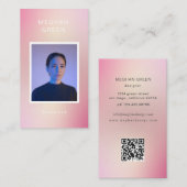 Luxe modern fotoverloop paarse Visitekaartje (Voorkant / Achterkant)