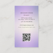 Luxe modern fotoverloop paarse Visitekaartje (Achterkant)