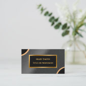 Luxe, modern Gold Black Professional Visitekaartje (Staand voorkant)