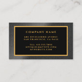 Luxe, modern Gold Black Professional Visitekaartje (Achterkant)