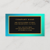 Luxe, modern Gold Blue Professional Visitekaartje (Achterkant)