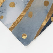 Luxe, Modern, Goud Blauw Patroon Fleece Deken (Hoek)