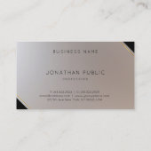 Luxe Modern Goud Zilver Elegant Monogram Visitekaartje (Achterkant)