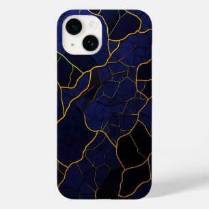 Luxe modern gouden marine textuur patroon Case-Mate iPhone 14 hoesje