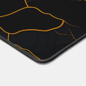 Luxe modern gouden zwart textuur patroon bureaumat (Hoek)