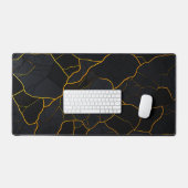 Luxe modern gouden zwart textuur patroon bureaumat (Keyboard & Muis)