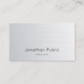 Luxe, modern grafisch ontwerp, zilver, gewoon prof visitekaartje (Voorkant)