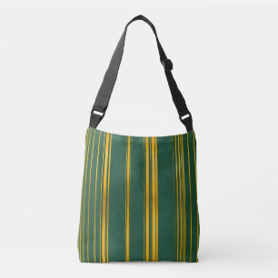 Luxe Modern Groen Gouden Linnen Textuur Collectie Crossbody Tas
