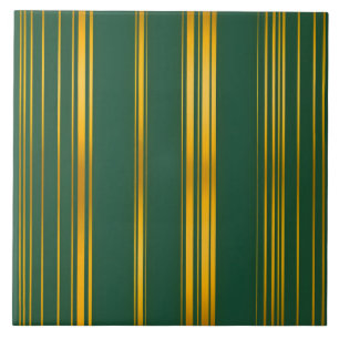 Luxe Modern Groen Gouden Linnen Textuur Collectie Tegeltje