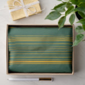 Luxe Modern Groen Gouden Linnen Textuur Collectie Tissuepapier (Geschenk)
