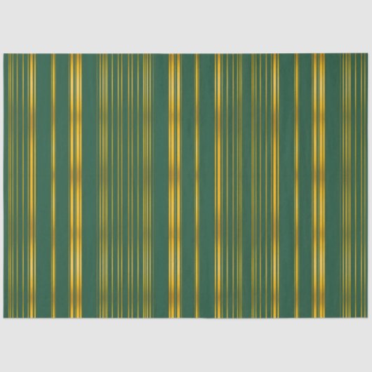 Luxe Modern Groen Gouden Linnen Textuur Collectie Tissuepapier (Voorkant)