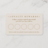 Luxe Modern Lash Tech Zand Loyalty Card Visitekaartje (Achterkant)
