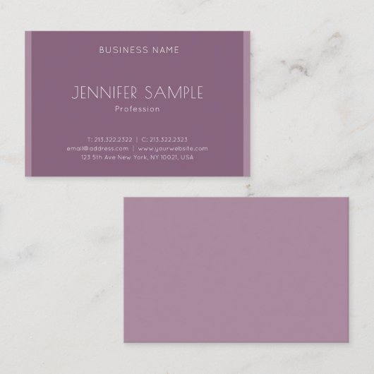 Luxe Modern Minimalistisch Elegant Sjabloon Trendy Visitekaartje (Voorkant / Achterkant)