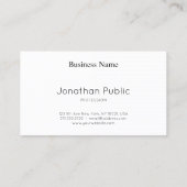 Luxe, modern, rendy design elegant, zilverplaat visitekaartje (Achterkant)